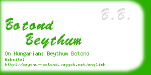 botond beythum business card